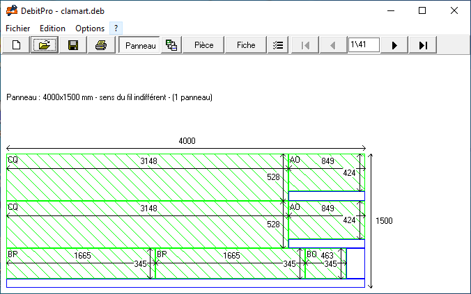 DebitPro optimisation de d�coupe
