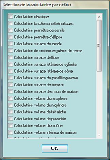 s�lection de la calculatrice par d�faut