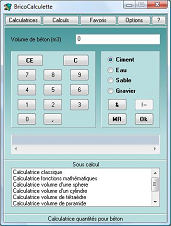 Calcul de quantit� de b�ton pour un cr�pi