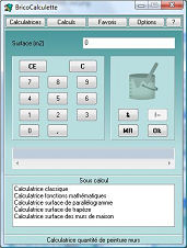 Calculatrice quantit�s de peinture pour murs