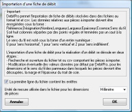 importation de d�bit