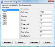impression des �tiquettes