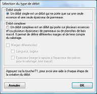 s�lection du type de plan de d�coupe