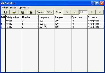 fiche de d�bit