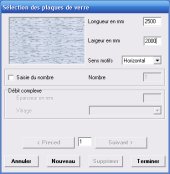 S�lection des plaques de verre